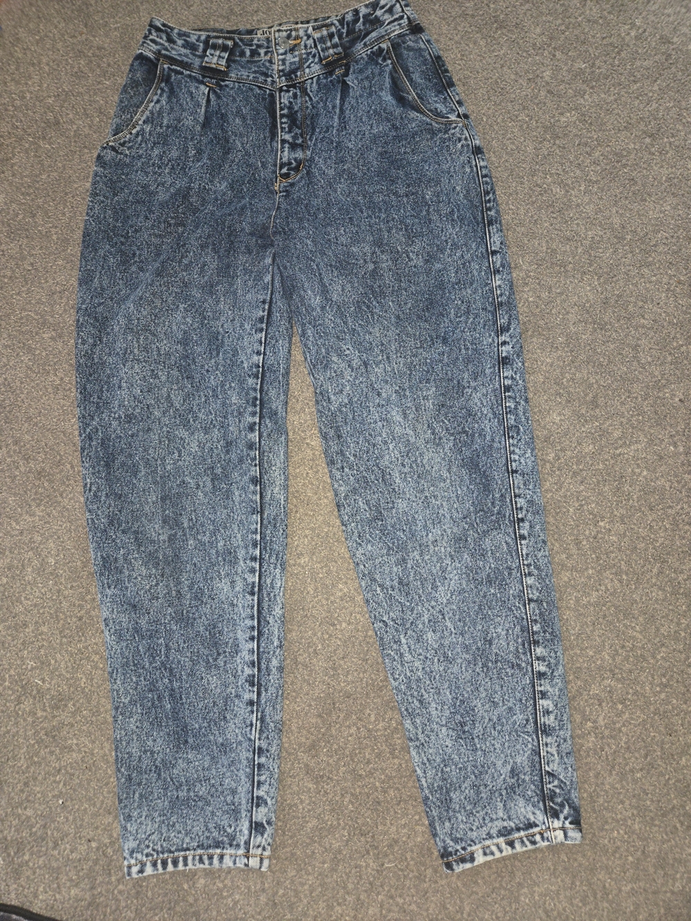 Vintage Jordache Pleated Acid Wash Mom Jeans